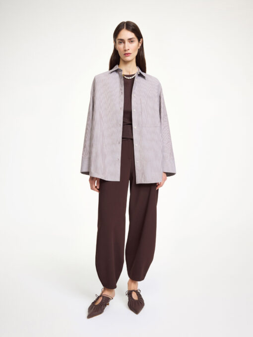 By Malene Birger – Derris Shirt, Brown Stripe - Image 4
