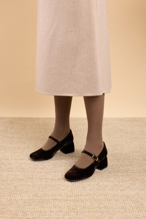 Angulus – Mary Jane, Brun Velour - Billede 2