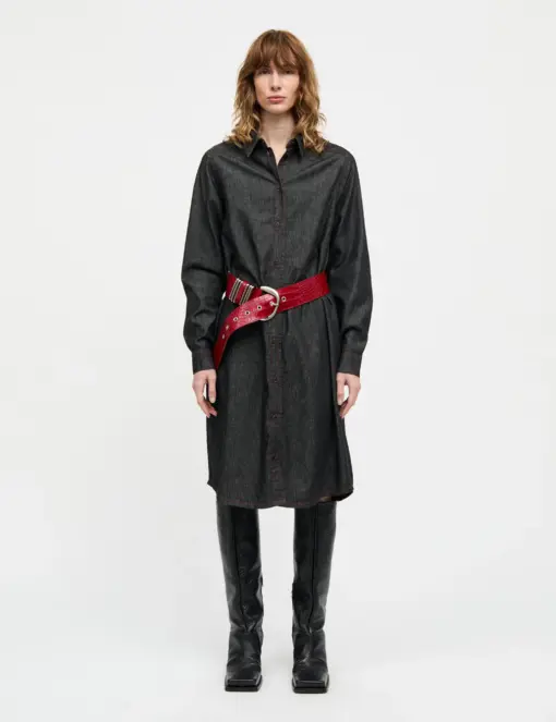 Mads Nørgaard - Air Denim Crissy Dress, Black - Image 2