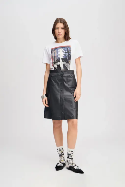 Munthe – Lack T-shirt, White - Image 4