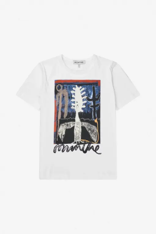 Munthe – Lack T-shirt, White - Image 5