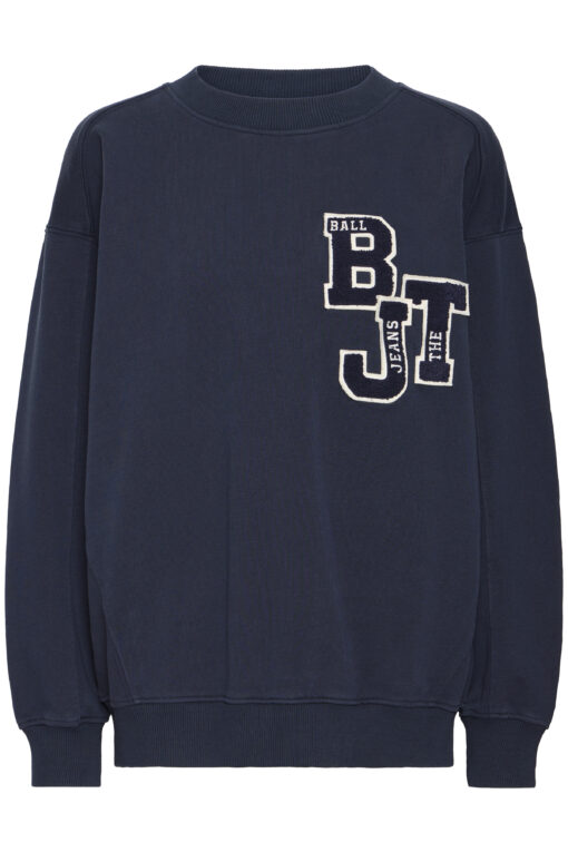 Ball - Baalesandro Letter Patch Sweat, Navy - Image 6