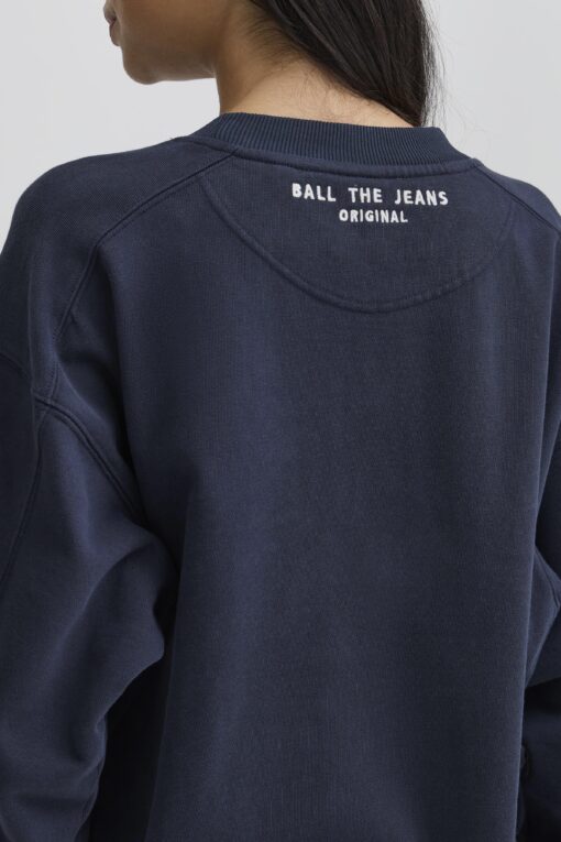 Ball - Baalesandro Letter Patch Sweat, Navy - Image 9