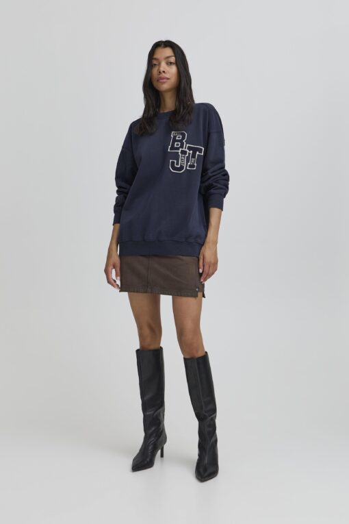 Ball - Baalesandro Letter Patch Sweat, Navy - Image 3