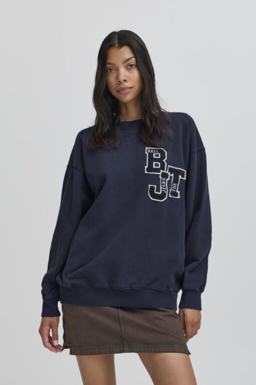 Ball - Baalesandro Letter Patch Sweat, Navy - Image 2