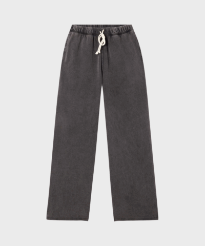 American Vintage Afoma joggers i Vintage Darkness – løse bomuldsbukser med elastik i talje og ankler