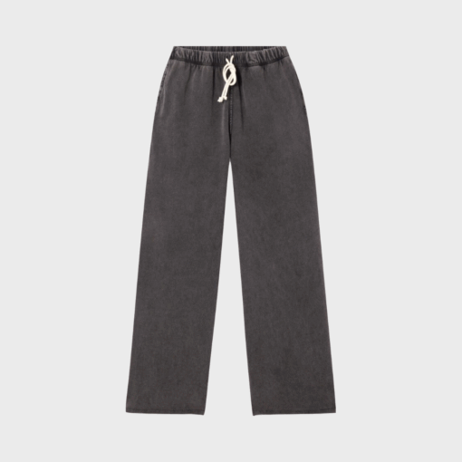 American Vintage Afoma joggers i Vintage Darkness – løse bomuldsbukser med elastik i talje og ankler