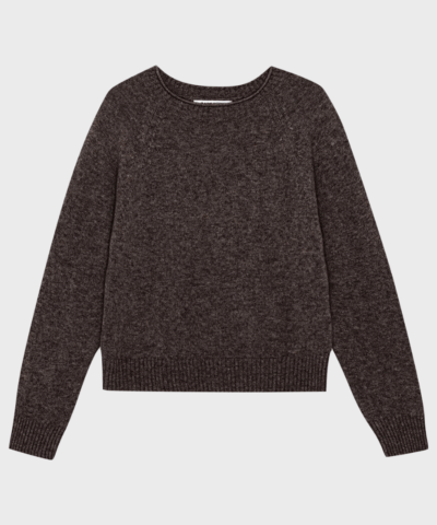 ELINE sweater i 100 % cashmere – oversize med rund hals og raglanærmer