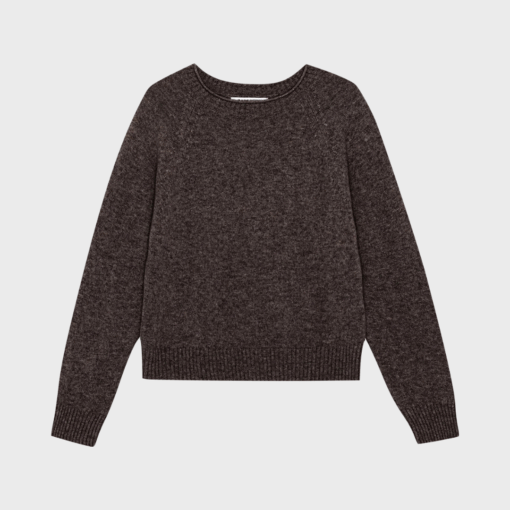 ELINE sweater i 100 % cashmere – oversize med rund hals og raglanærmer