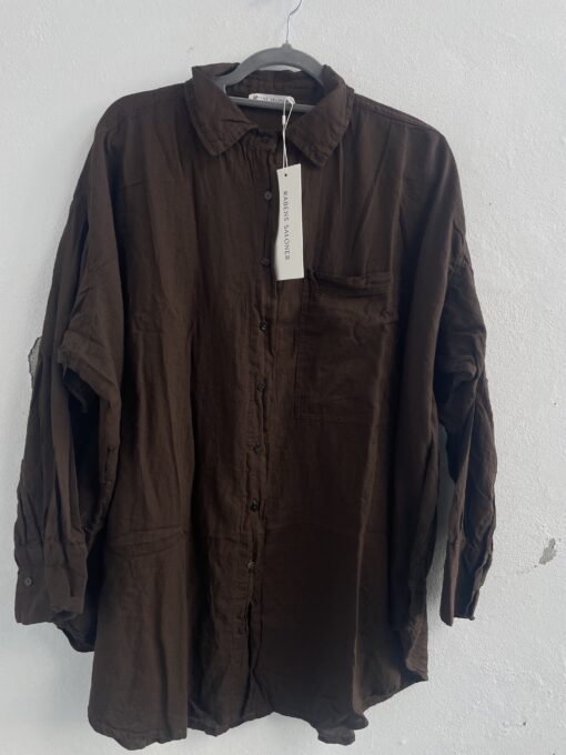 Raben Saloner – Noah Skjorte, Dark Brown - Image 2