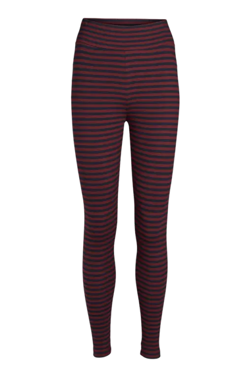 Basic Apparel – Ludmilla Tights, Bordeaux/Sky captain - Billede 2