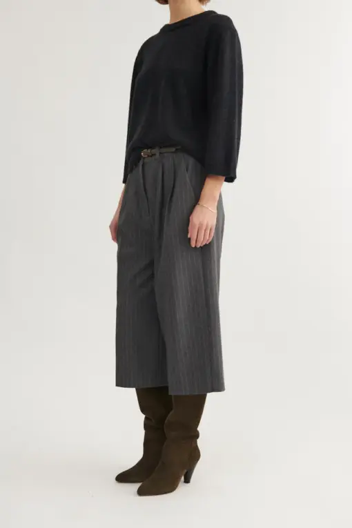 Basic Apparel – Marjo Shorts, D. grey melange / Birch - Billede 4