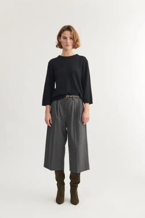Basic Apparel – Marjo Shorts, D. grey melange / Birch - Billede 2