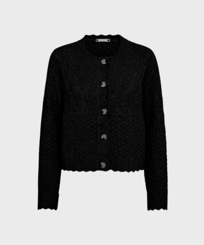 Co'Couture - Pointelle Cardigan, Sort
