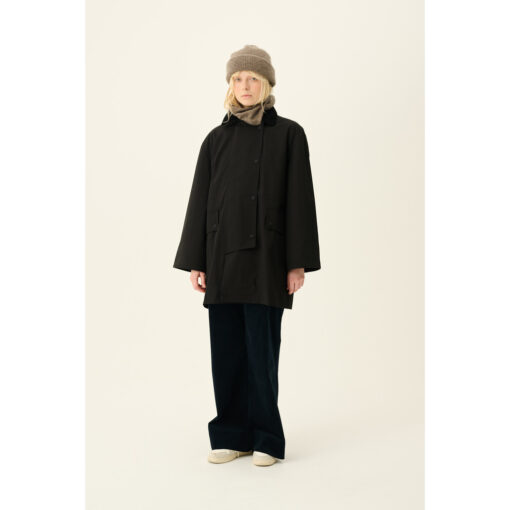 Rue de Tokyo - Cimana Heavy Trench Jacket, Black - Image 3