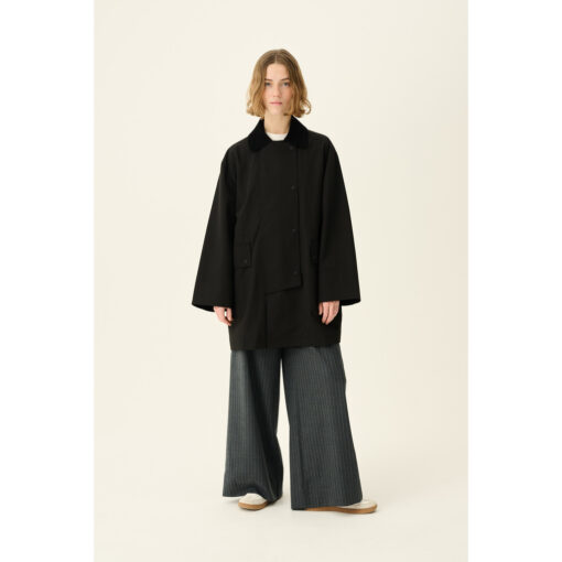Rue de Tokyo - Cimana Heavy Trench Jacket, Black - Image 5