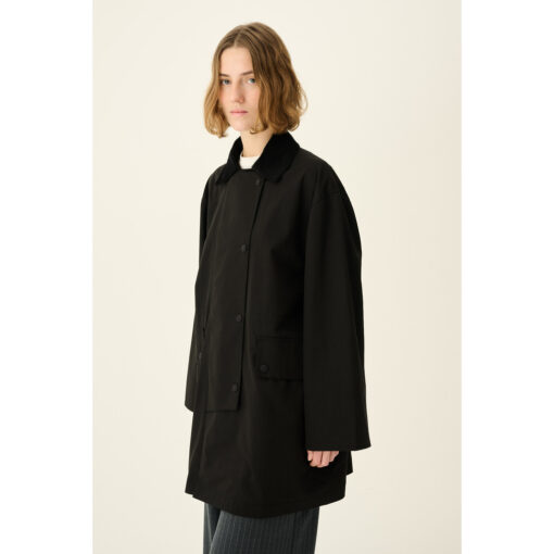 Rue de Tokyo - Cimana Heavy Trench Jacket, Black - Image 11