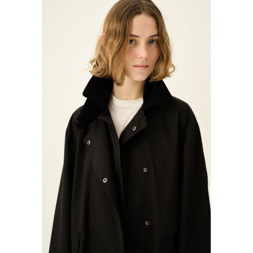 Rue de Tokyo - Cimana Heavy Trench Jacket, Black - Image 10