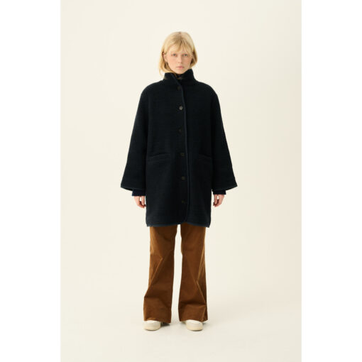Rue de Tokyo - Cedar Teddy Jacket, Dark Navy - Image 9