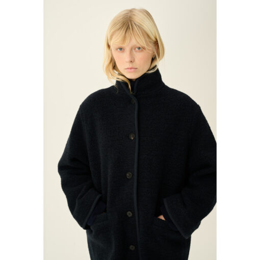 Rue de Tokyo - Cedar Teddy Jacket, Dark Navy - Image 10