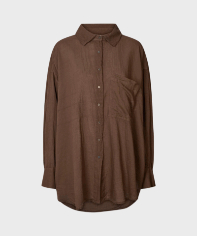Raben Saloner – Noah Skjorte, Dark Brown