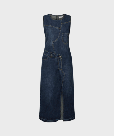Rabens Saloner - Inette Patchwork Denim dress, Indigo