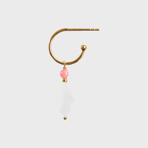 Stine A - Sweet Hamsa with Coral Earring, Single