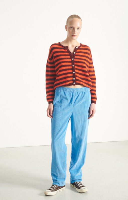 American Vintage – Vitow Cardigan, Grenat Raye - Billede 3