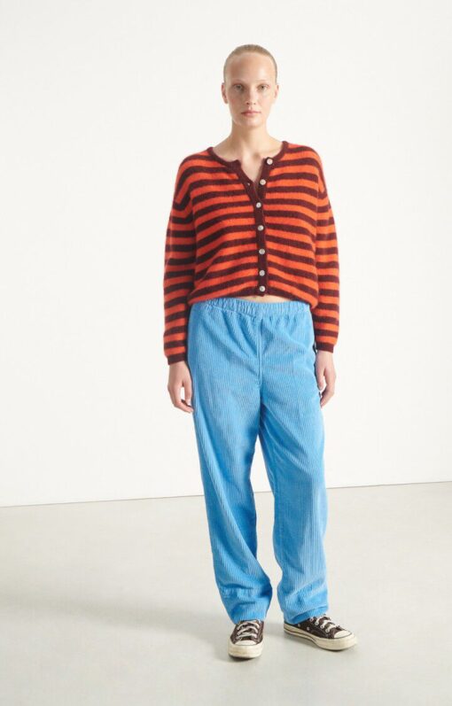 American Vintage – Vitow Cardigan, Grenat Raye - Billede 9