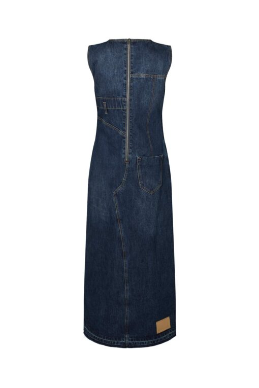 Rabens Saloner - Inette Patchwork Denim dress, Indigo - Image 5