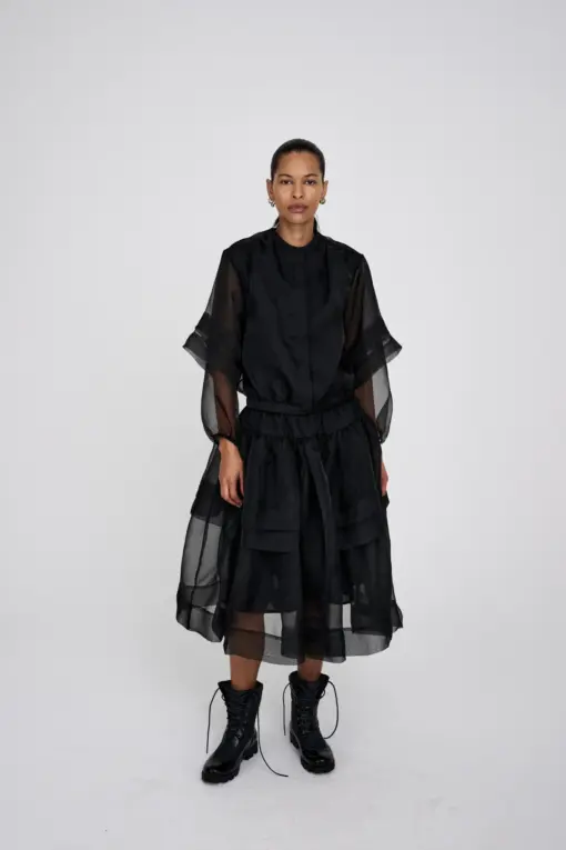 Rabens Saloner, Organza Layer Shirt Jacket, Everlyn - Image 4