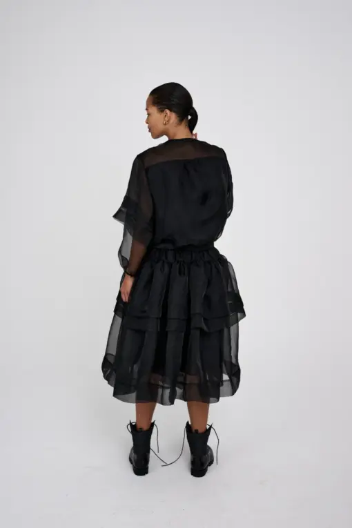 Rabens Saloner, Organza Layer Shirt Jacket, Everlyn - Image 3