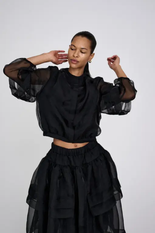 Rabens Saloner, Organza Layer Shirt Jacket, Everlyn - Image 7