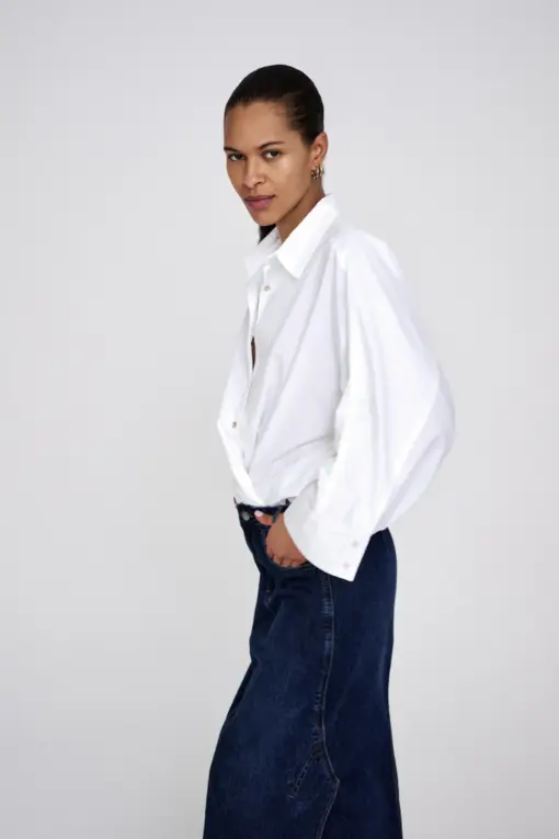 Rabens Saloner - Chloe Poplin Full shirt, White - Image 3