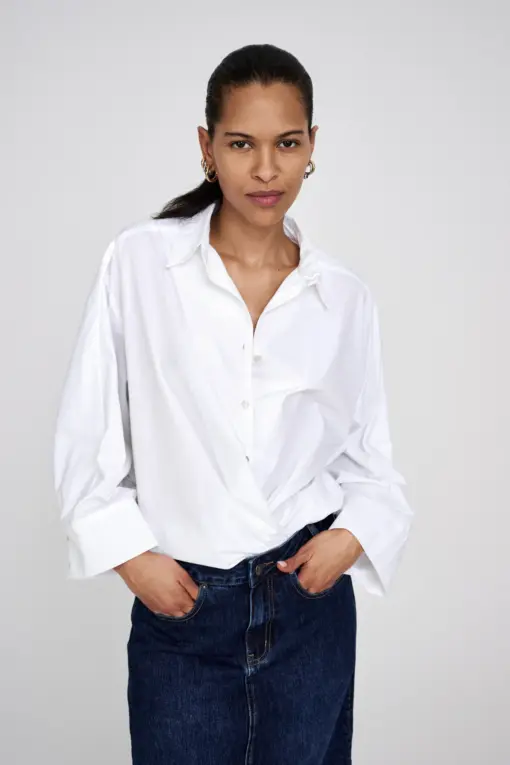Rabens Saloner - Chloe Poplin Full shirt, White - Image 2