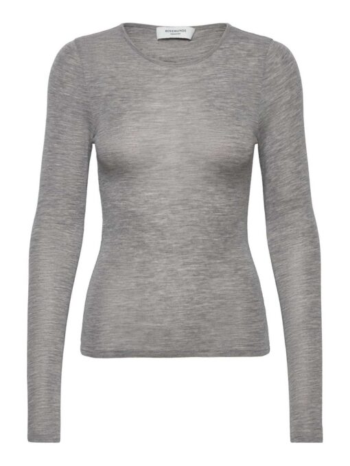 Rosemunde - RWSara Cashmere Blend LS T-shirt, Light Grey - Billede 2