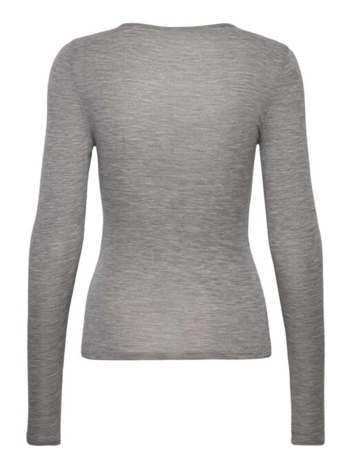 Rosemunde - RWSara Cashmere Blend LS T-shirt, Light Grey - Billede 3