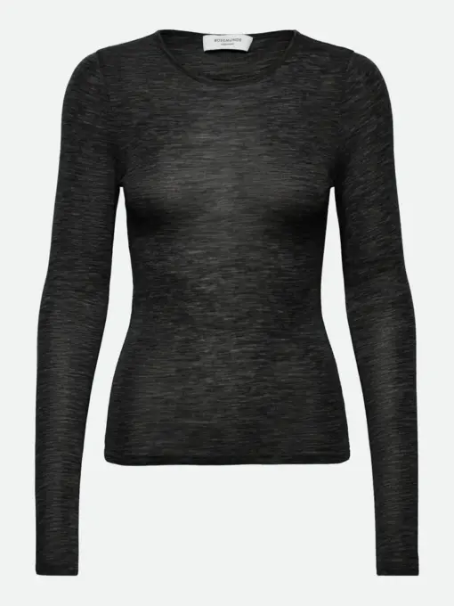 Rosemunde – RWSara Cashmere Blend LS T-shirt, Sort - Billede 2