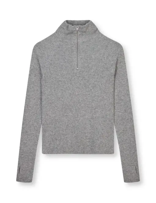 Mads Nørgaard – Fine Merino Ida Knit, Grey Melange - Billede 4