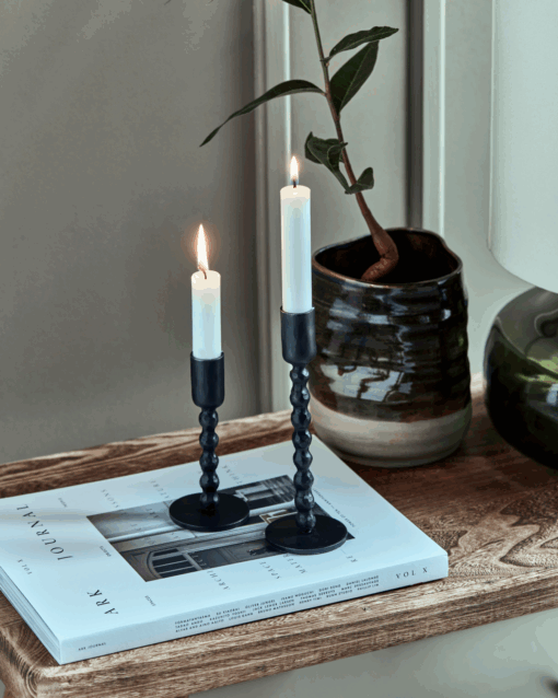 House Doctor – Mala Candle Stand Lille, Sort - Billede 2