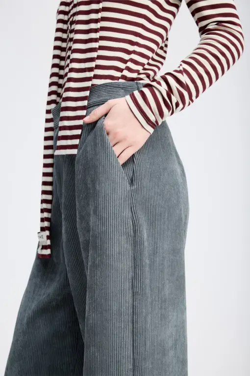 Munthe – Lelouis Pants, Charcoal - Billede 3