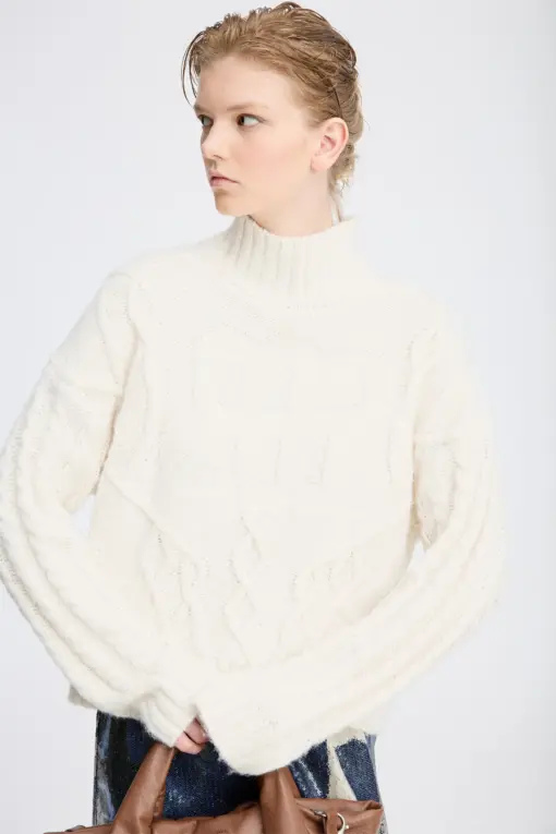Munthe - Loganberry Knit, Ivory - Billede 6