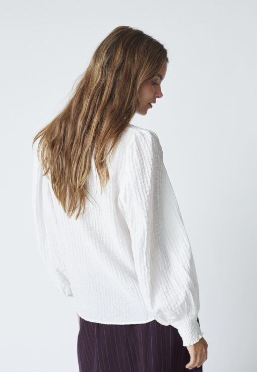 Co'Couture – Shinacc V-Blouse, Off White - Billede 3