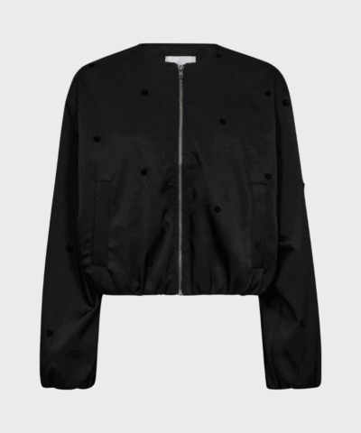 Co’couture - Clover Dot Balloon Zip Jacket, Black