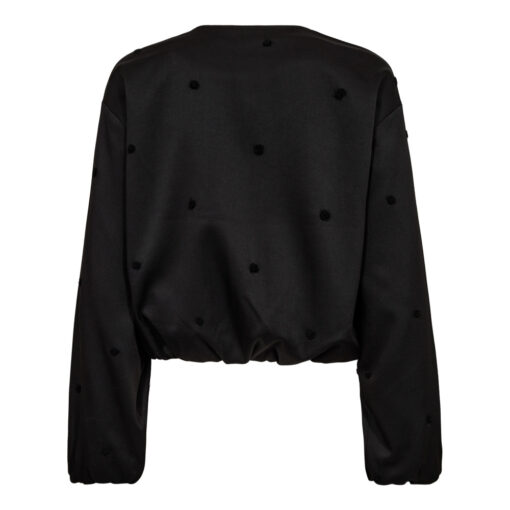 Co’couture - Clover Dot Balloon Zip Jacket, Black - Billede 4