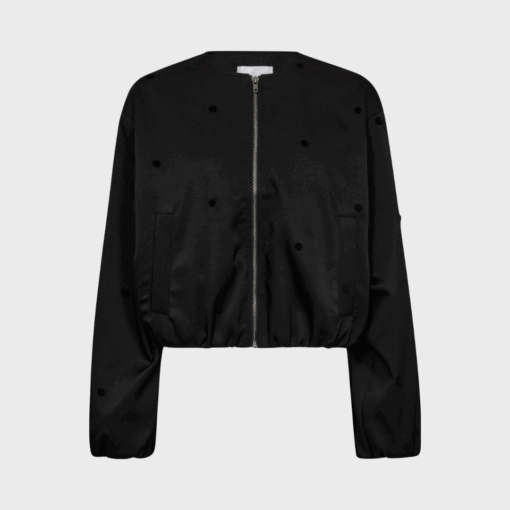 Co’couture - Clover Dot Balloon Zip Jacket, Black