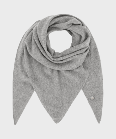 Andrea Triangle Scarf i 100% cashmere i grey melange – trekantsformet tørklæde fra Beta Studios