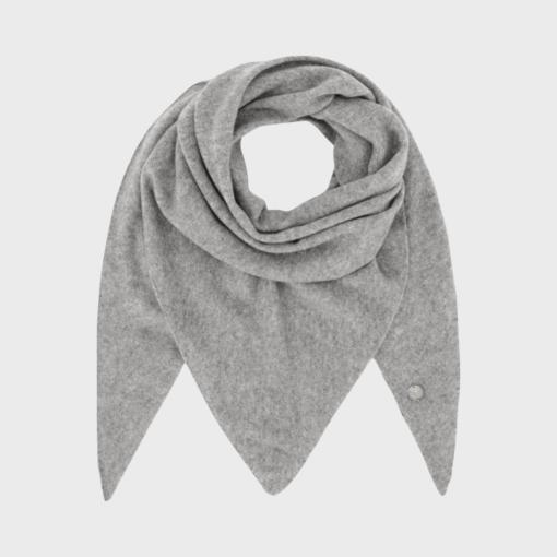 Andrea Triangle Scarf i 100% cashmere i grey melange – trekantsformet tørklæde fra Beta Studios