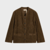 Aiayu Angela corduroy jacket i barkbrun med workwear-inspireret krave og detaljer
