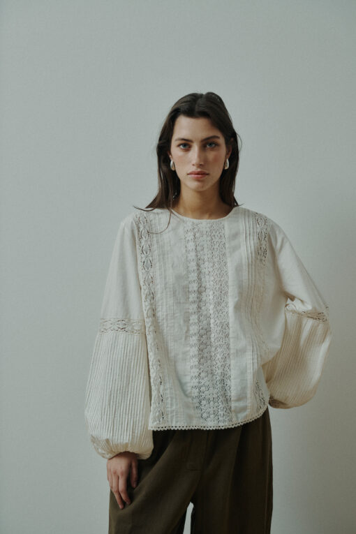 Anne- Mi - Jasmin IS Blouse, White Sand - Billede 2
